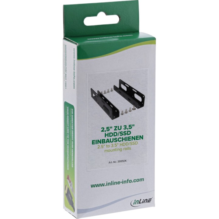 Trilhos de montagem Inline HDD da Intos de 2,5 polegadas/3,5 polegadas, incluindo parafusos