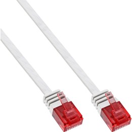 INLINE flat Cat.6 U/UTP patch cable, white, 5m
