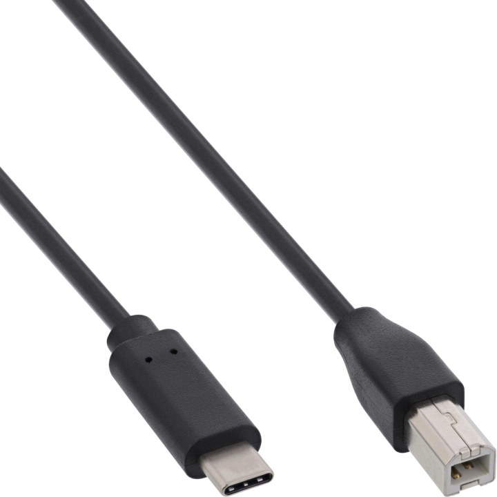 INLINE USB 2.0 Type-C to Type-B cable, black, 2m