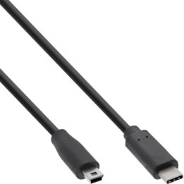 INLINE USB 2.0 Kabel Typ C an Mini-B 5pol. Stecker Stecker schwarz 2m