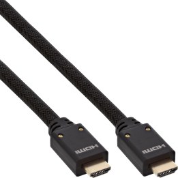 INLINE HDMI High-Speed Cable with Ethernet, 4K2K, active, male-to-male, gold-plated contacts, with built-in amplifier, black, 15