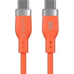 Targus Hyper HyperJuice Flex USB-C Silicone Charging Cable - Orange