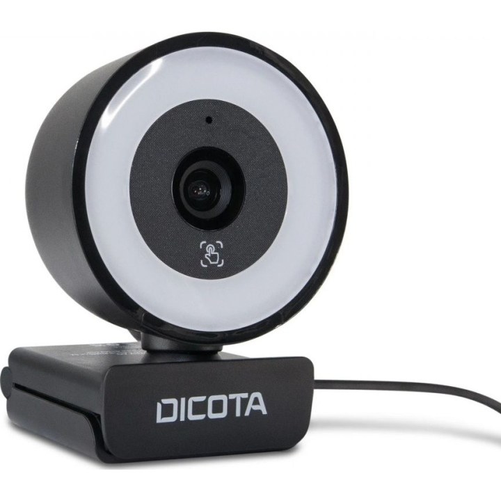 Dicota Webcam Ringlight 5 MP, preta