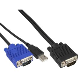 Conjunto de cabos KVM INLINE USB para comutador KVM de 19 polegadas, comprimento de 1,8 m