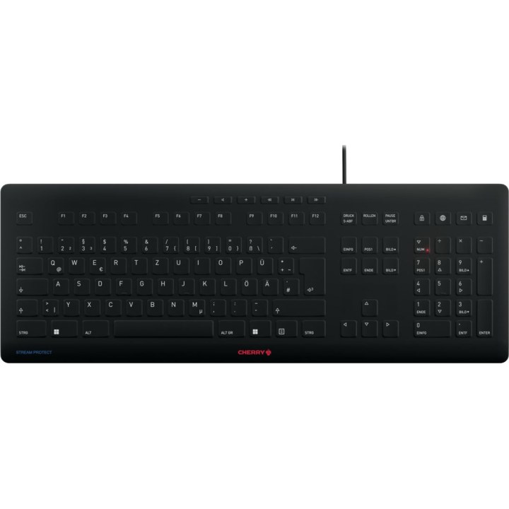 Cherry Keyboard STREAM PROTECT [DE] schwarz