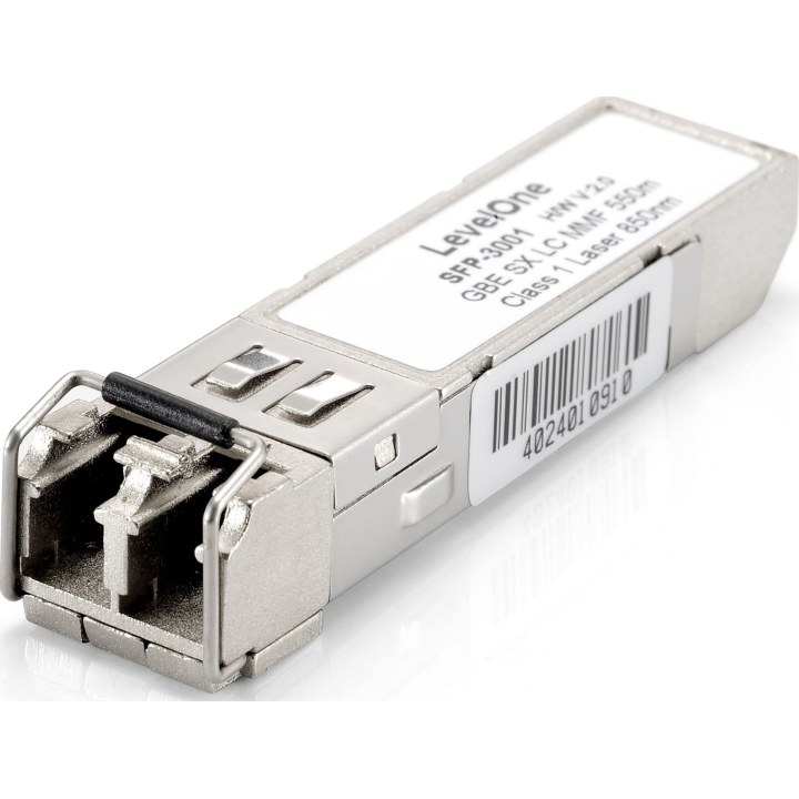 LevelOne SFP-3001 Multi-mode SFP Transceiver 1.25Gbps 550m 850nm silver