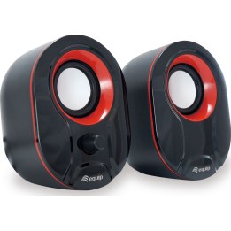 EQUIP 245332 Colunas estéreo 2.0 para PC preto/vermelho