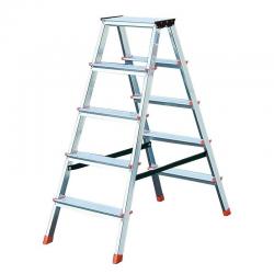 Krause Dopplo double-sided step ladder silver - Imagen 1