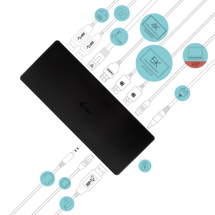 I-TEC USB-C 3x LCD-Dock PD – C31TRIPLEDOCKPD