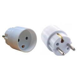 MICROCONNECT GRUDKSCH plug adapter Type F to Type K white
