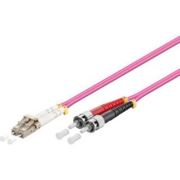 MICROCONNECT FIB412010-4 fibre optic cable LC-ST OM4 violet 10 m