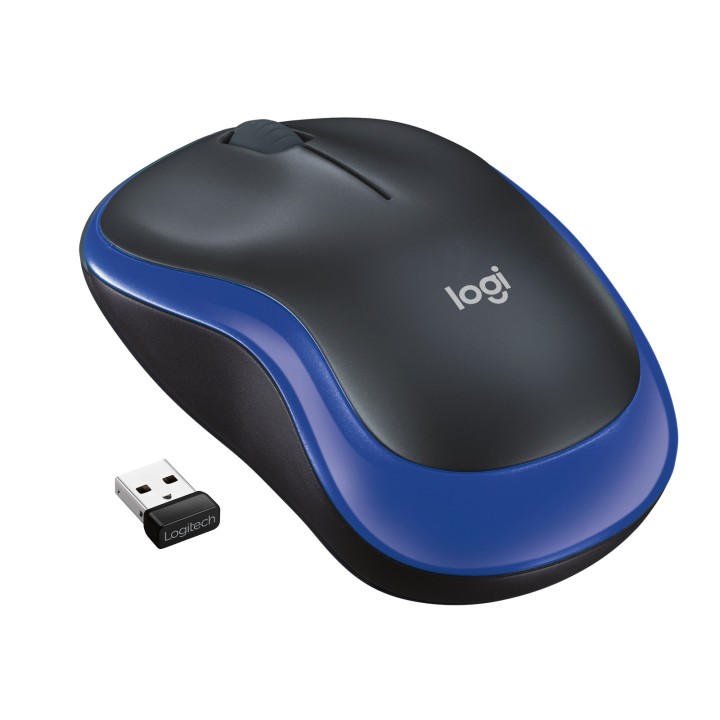 Logitech Mouse wireless M185 blu 910-002236