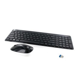 HP 802450-051 clavier Souris incluse Bureau RF sans fil AZERTY Français Noir, Blanc