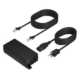 HP Poly PoE++ 65W 2.5G Adapter with 3.66m CAT6A Cable and Power Cord Nero