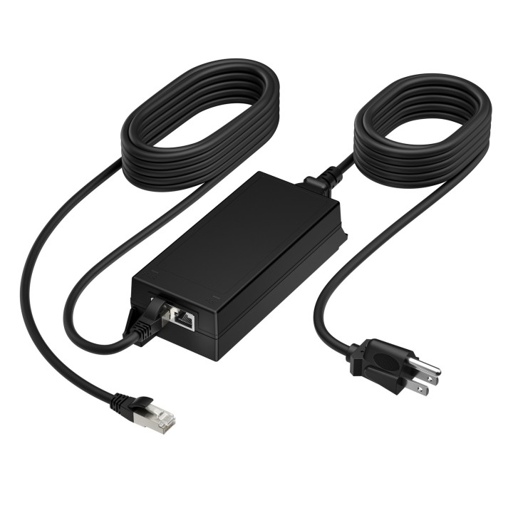 HP Poly PoE++ 65W 2.5G Adapter with 3.66m CAT6A Cable and Power Cord Nero