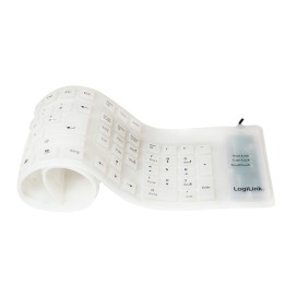 Teclado flexível LogiLink branco