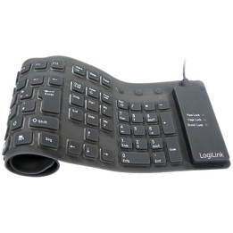 LogiLink Flexible Keyboard, Black