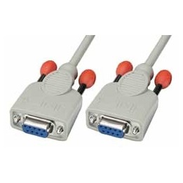 Lindy 3m Null modem cable Serien-Kabel Weiß DB-9