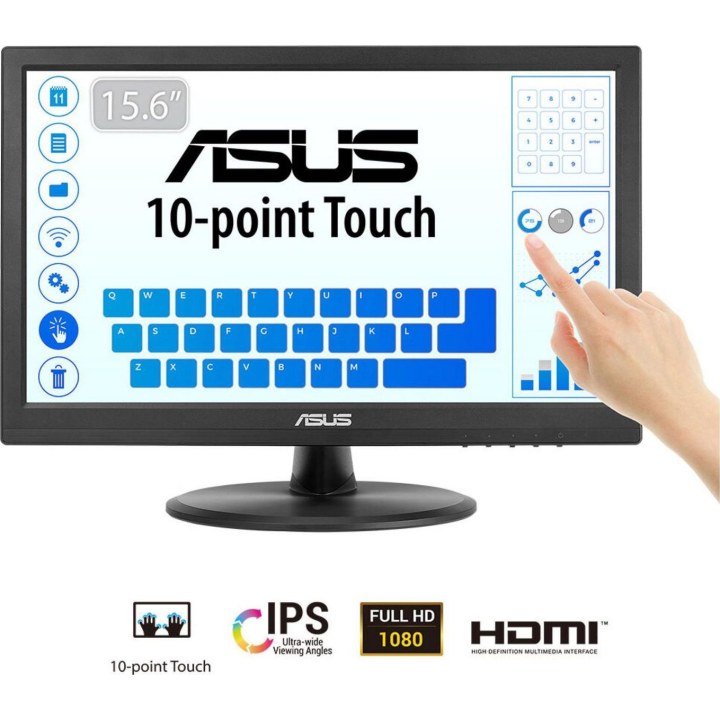 ASUS Touch VT169HE Monitor PC 39,6 cm (15.6") 1920 x 1080 Pixel Full HD LED Touch screen Da tavolo Nero