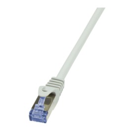 Cat.6A-Patchkabel S/FTP, grau, 20 m, PrimeLine
