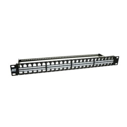 Patch panel 48-port keystone unloaded 19 inch 1U high density