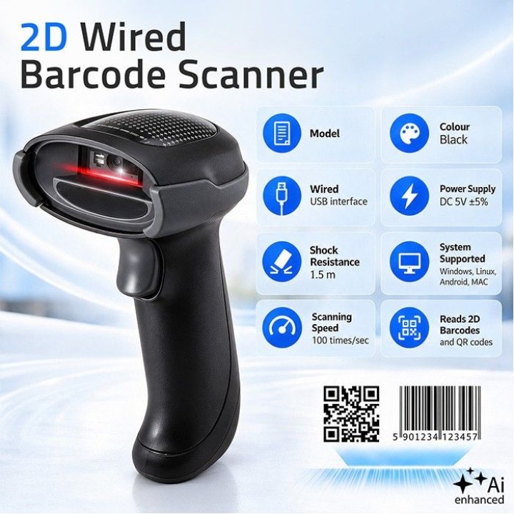 Barcode-Scanner 1D, 2D, QR, EAN, USB