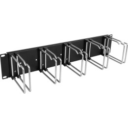 EFB 19" 2U cable management panel, 5 x double brackets 110 mm, front panel RAL9005