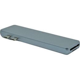 ProXtend 8in1 MultiHub docking station USB-C grey