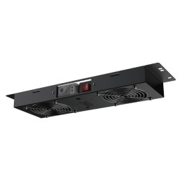LANVIEW RAF115BL módulo ventilador 2 ventiladores termostato analógico negro