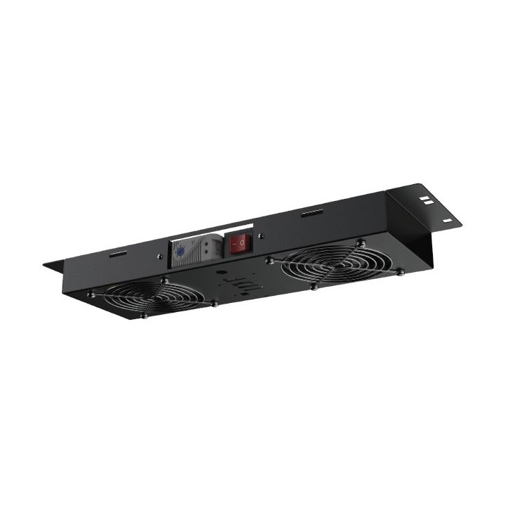 LANVIEW RAF115BL módulo ventilador 2 ventiladores termostato analógico negro
