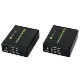 Techly IDATA EXT-E70 extender audio / video trasmettitore e ricevitore di segnale AV Nero