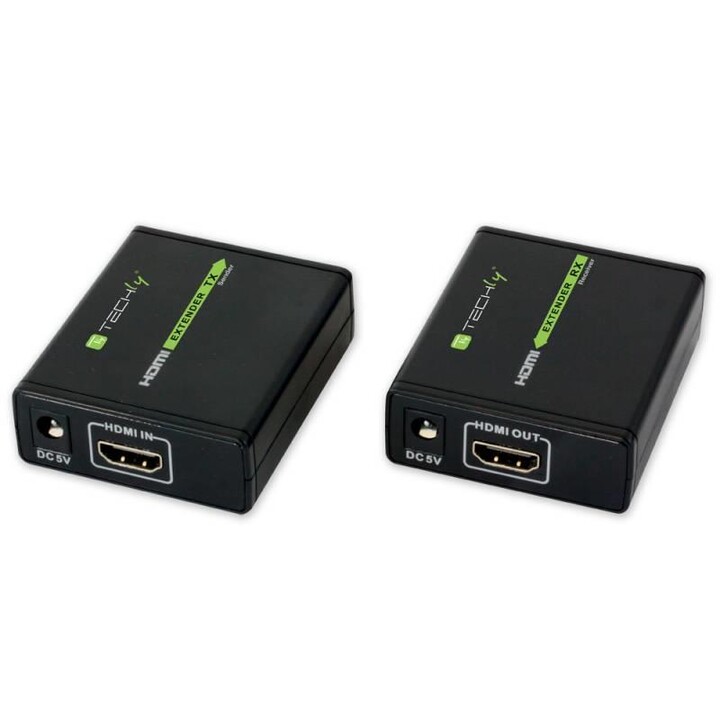 Transmissor e receptor de sinal AV Techly IDATA EXT-E70 extensor de áudio / vídeo Preto
