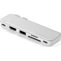 ST-HUSNS Satechi Snap USB-C Hub: Adapter for Mobile Devices (USB-C 5Gbps, USB-A 5Gbps, HDMI 4K, Micro/SD Card Reader)