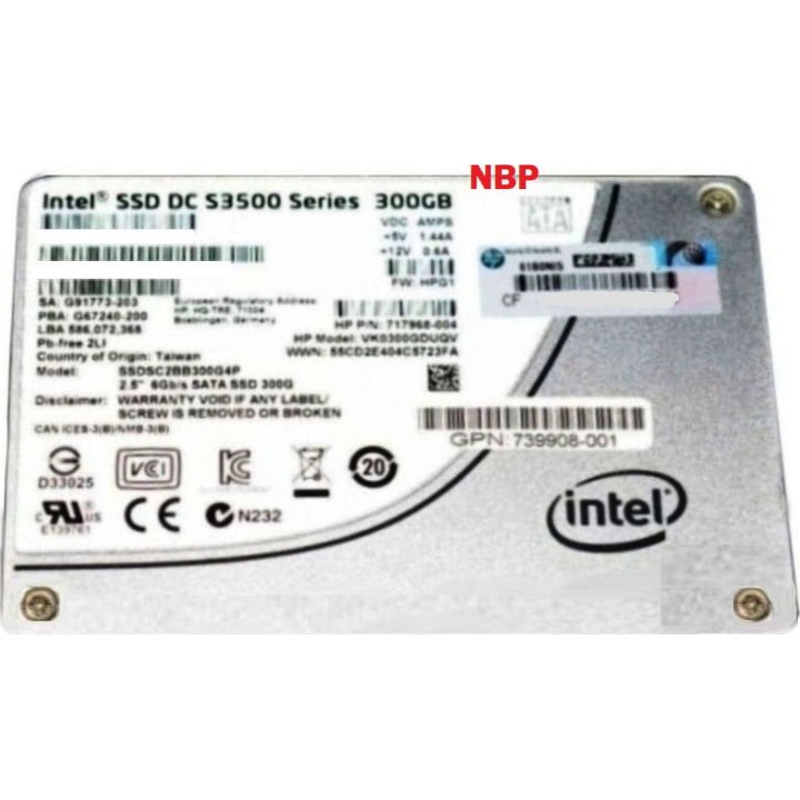Hewlett Packard Enterprise SSD de 2,5 polegadas, 300 GB, 6G, SATA, VE SC