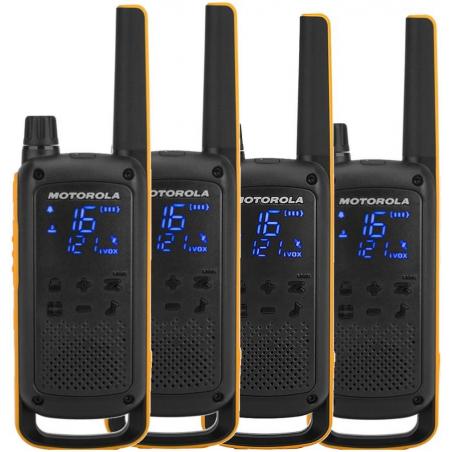 Motorola Talkabout T82 Extreme Quad Pack two-way radio 16 channels Black,Orange - Imagen 1