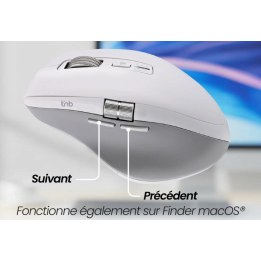 TnB InfinitePro Rechargeable Wireless Mouse with Dual Scroll Wheel - White
