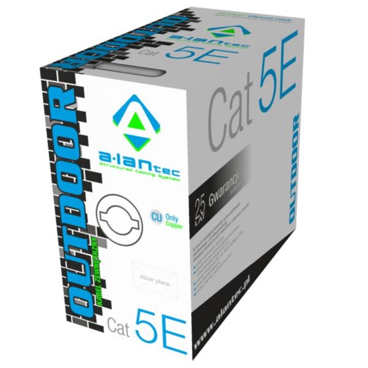 A-LAN KIU5OUTZ305 câble de réseau 305 m Cat5e U/UTP (UTP) Gris