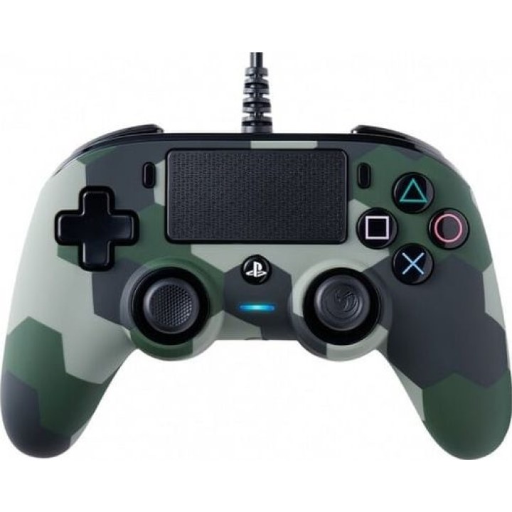 Nacon Compact Controller Cableado Camo Verde para PS4 y PC