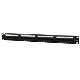 GEMBIRD PATCH PANEL MIT REGAL FÜR DIE KABELORGANISATION NPP-C624CM-001 (1U; 19 "; CAT.6; UTP; 24XRJ45)