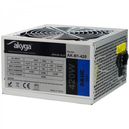 Alimentatore Akyga AK-B1-420 420 W 20 + 4 pin ATX ATX Grigio