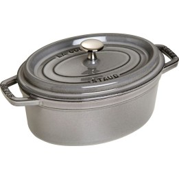 Staub Ovaler Gusseisentopf – 2,35 l, Graphit