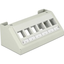 Panel multimedia Keystone de 6 puertos, gris