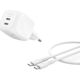 Belkin WCH019KQ1MWH-B6 Dual USB-C charger 50W with 1 m cable, white