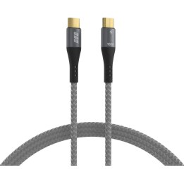 Cable USB-C EFB de 100 W, PD 3.0, 5 A, chip E-Marker, 2 m, gris