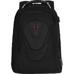 Mochila para portátil WENGER Ibex Ballistic Deluxe, 35,56 cm (14 polegadas) – 40,64 cm (16 polegadas), preta