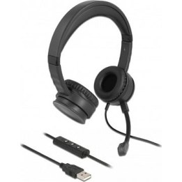 Cuffie stereo USB con telecomando su cavo e pulsante Quick-Mute per PC e notebook