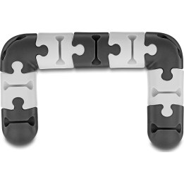 Kabelhalter selbstklebend modular Set 9 Stück schwarz / grau