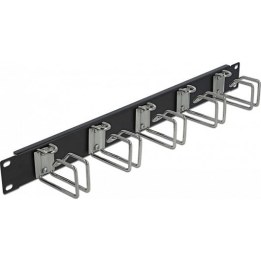 Panel de organización de cables de 19", negro