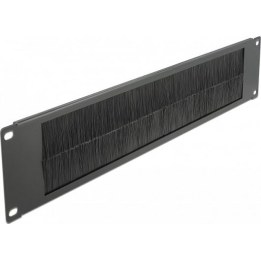 19" cable management brush strip, 2 U, black