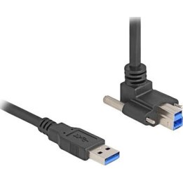 USB-Kabel mit 5 Gbit/s, USB-Typ-A-Stecker gerade auf USB-Typ-B-Stecker, Schraubenabstand 22 mm, um 90° nach oben abgewinkelt, 1 